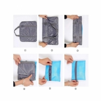 Geanta pliabila pentru calatorii, atasabila la valiza, rezistent la apa, albastru, 32L, Vivo EFG1219